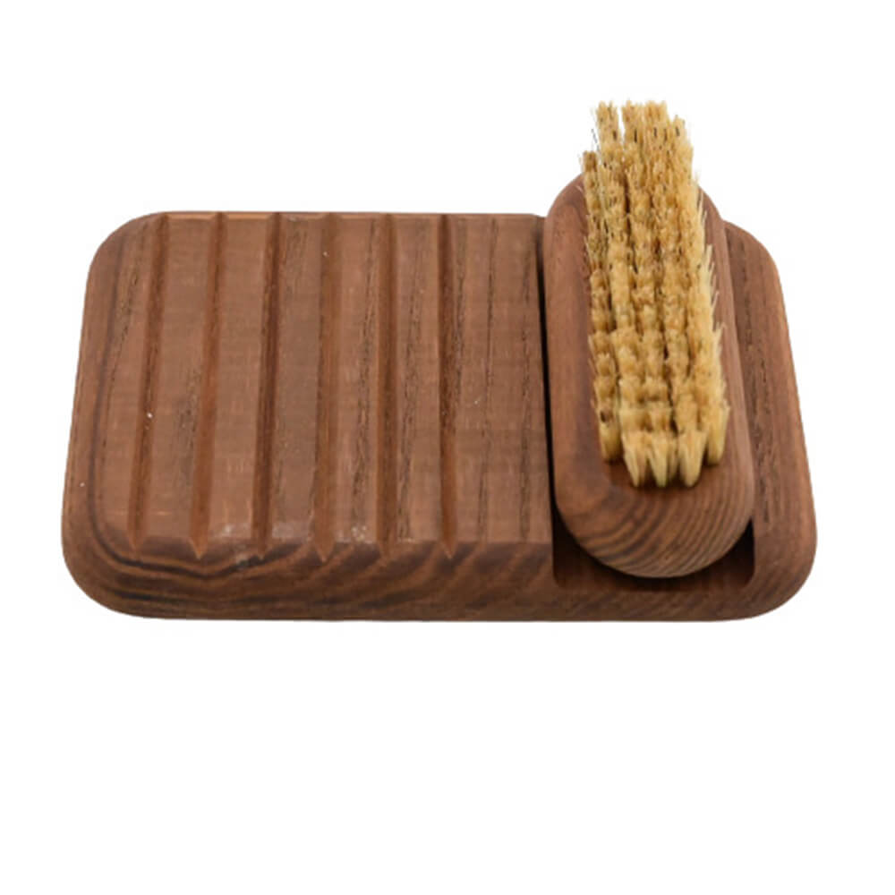 Ensemble brosse et porte-savon en frêne - ANDREE JARDIN