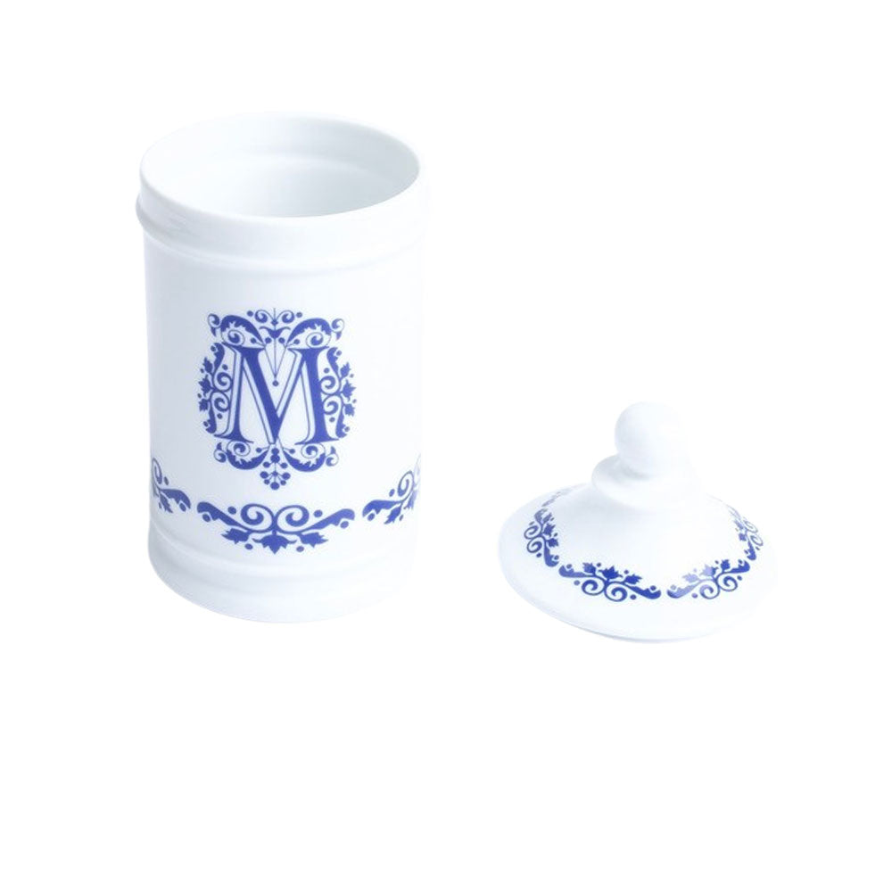 Pot d'Apothicaire Ornements Limoges avec couvercle enlevé - Maison Manoï