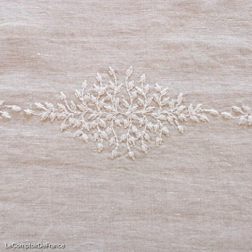 Broderie de la Nappe Reseda lin - Charvet Editions