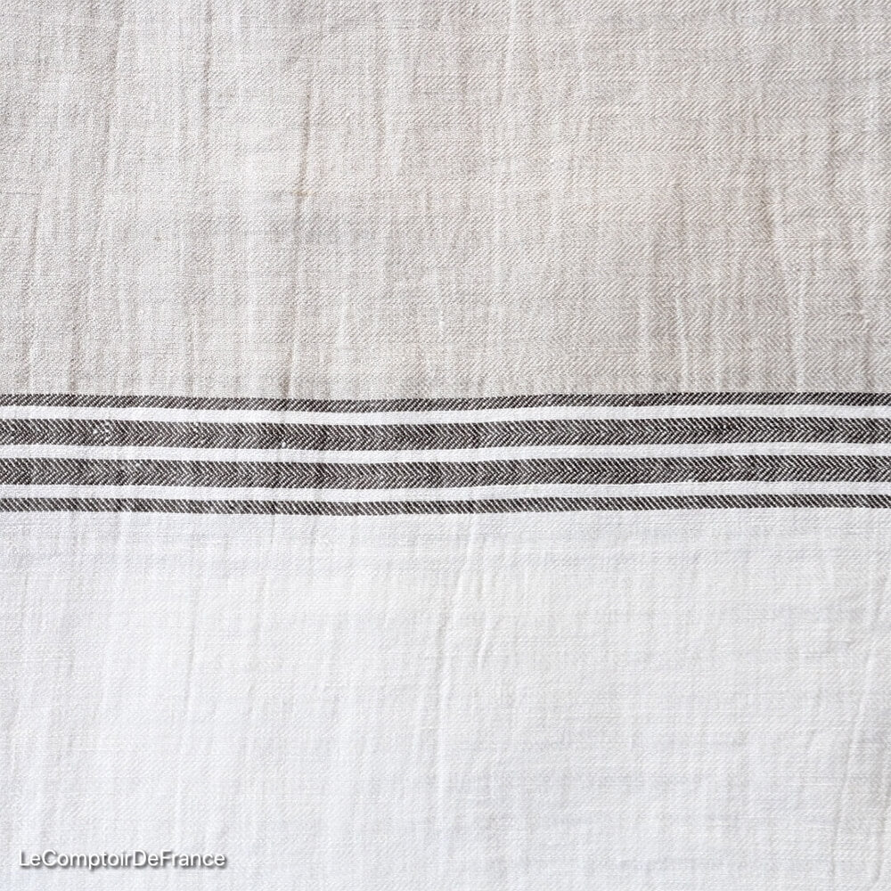 Détail de la nappe Rialto Blanc - Charvet Editions