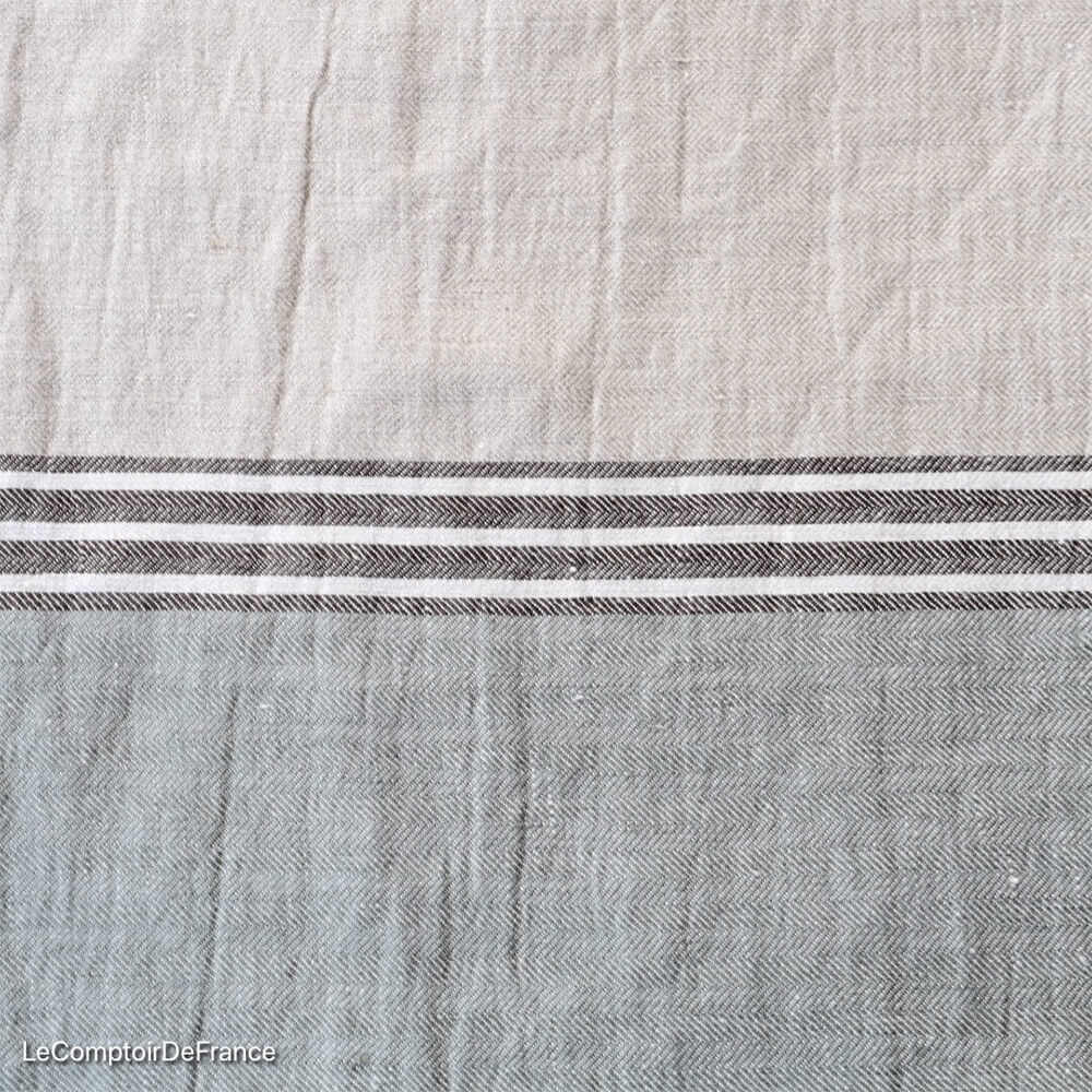 Détail de la nappe Rialto Fumée - Charvet Editions