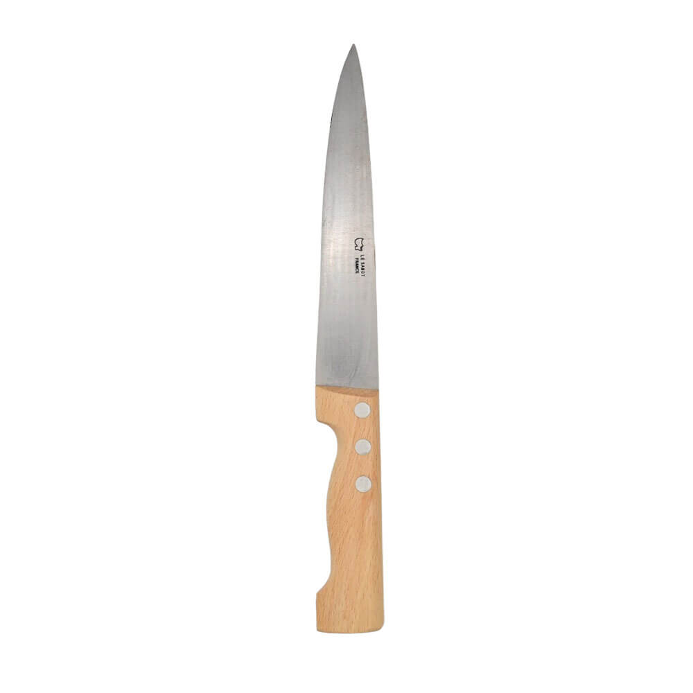 Couteau Saigner 20cm Lame Carbone Manche en Hêtre - Au Sabot