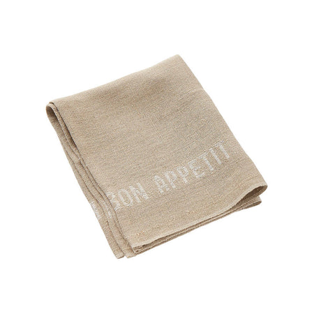 Serviette Bon Appétit Lin Blanc 45 x 35 cm - Charvet Editions