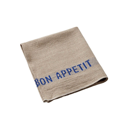 Serviette Bon Appétit Lin 45 x 35 cm Bleu - Charvet Editions