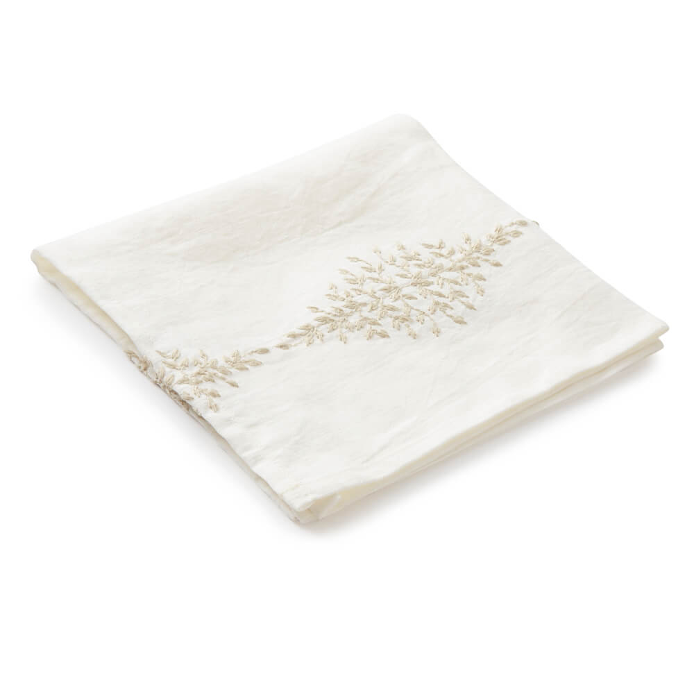 Serviette Reseda Blanc - Charvet Editions