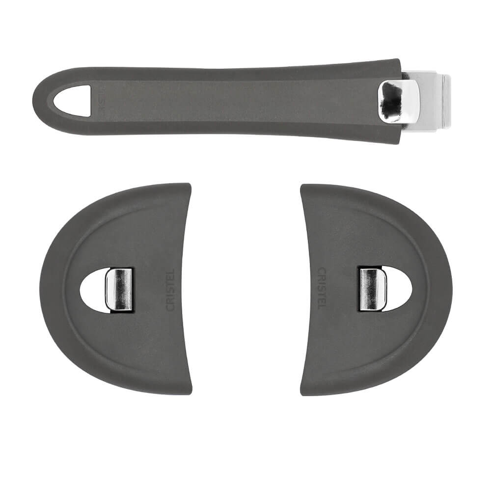 Ensemble poignée + 2 anses Mutine Cristel Gris