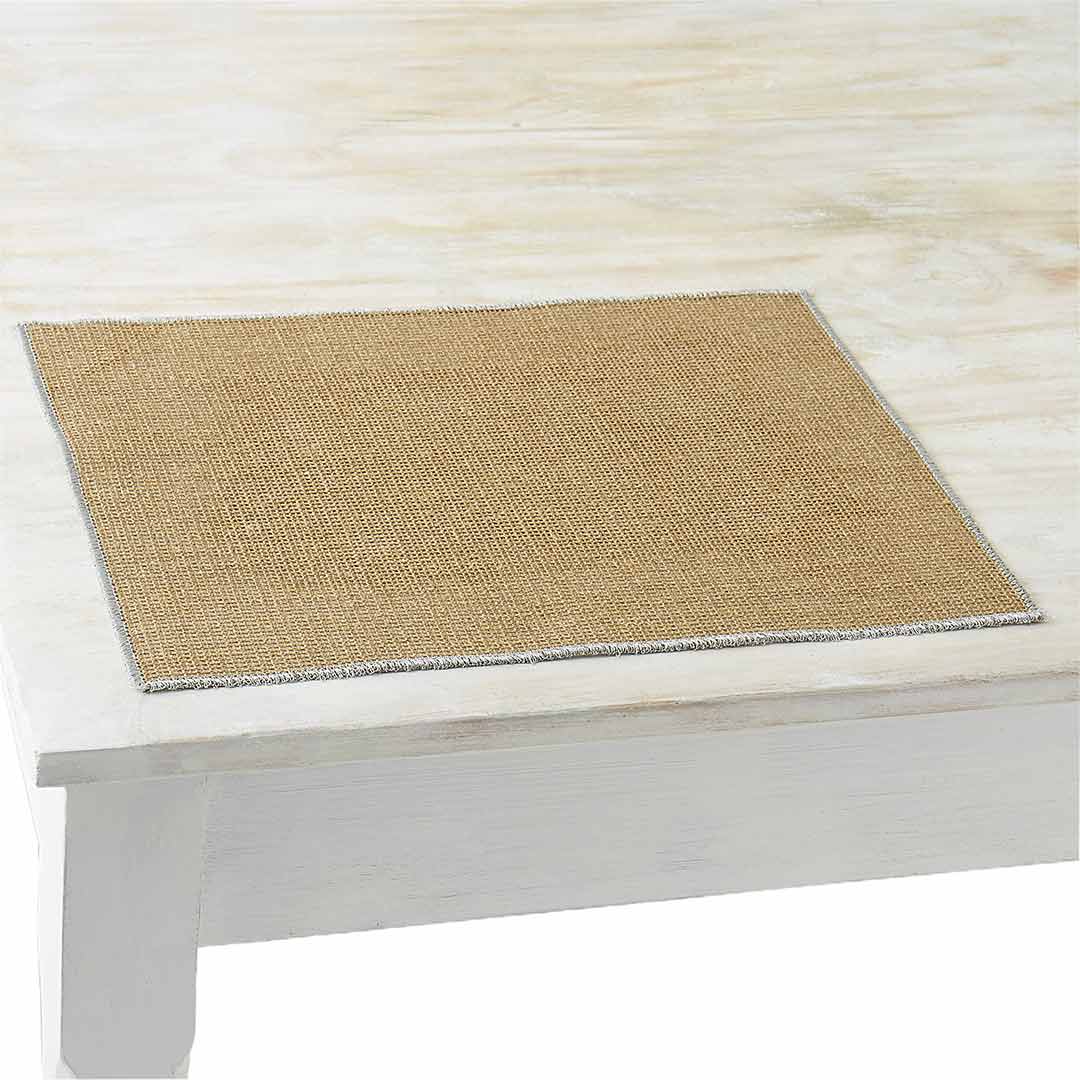 Set de table Quadrille 45x35cm couleur argent - Charvet Editions