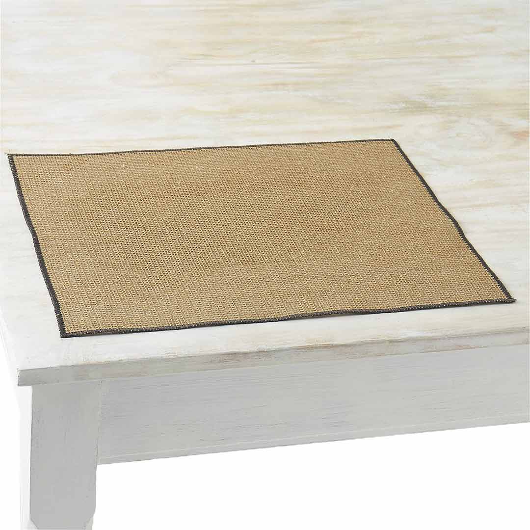 Set de table Quadrille 45x35cm couleur noir - Charvet Editions