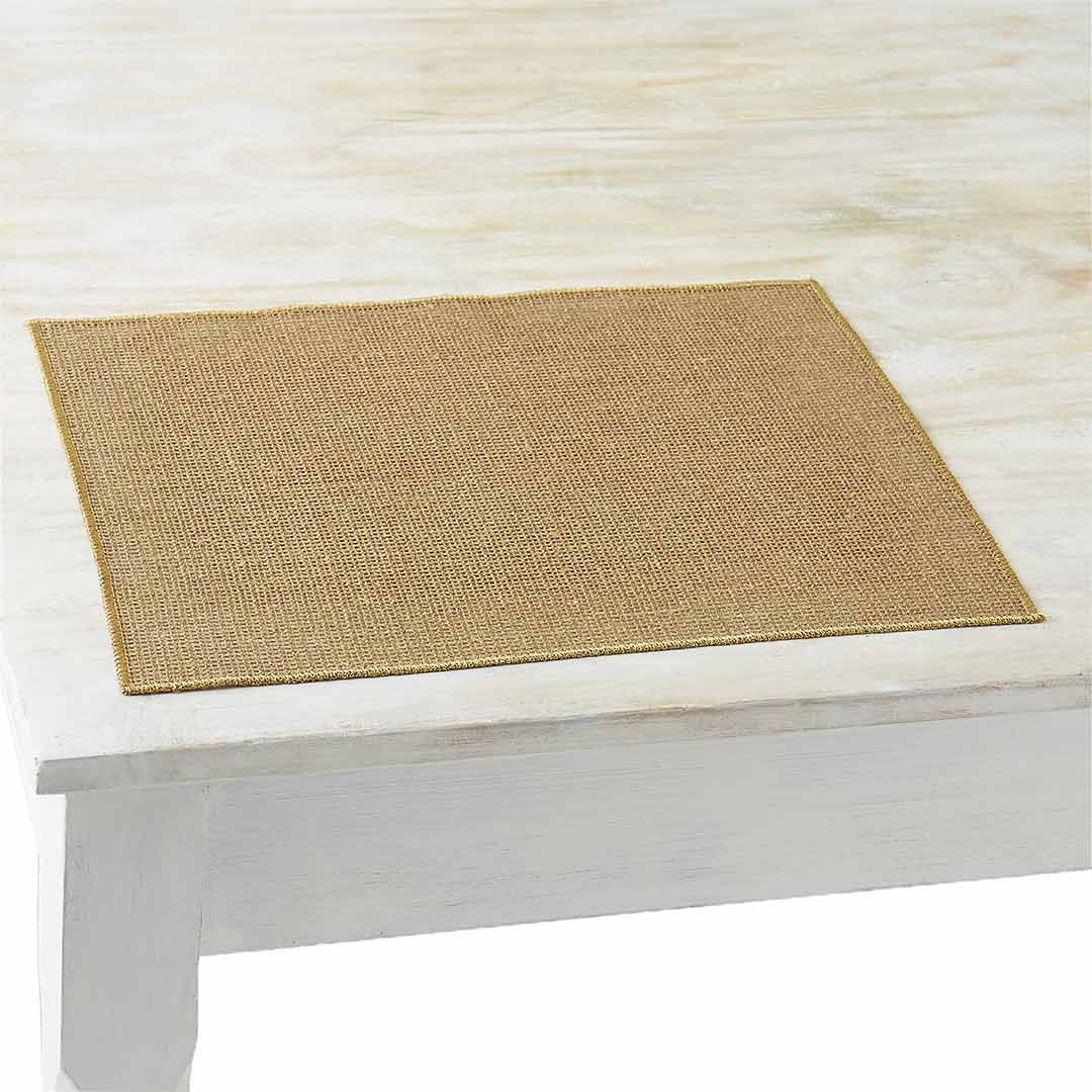 Set de table Quadrille 45x35cm couleur or - Charvet Editions