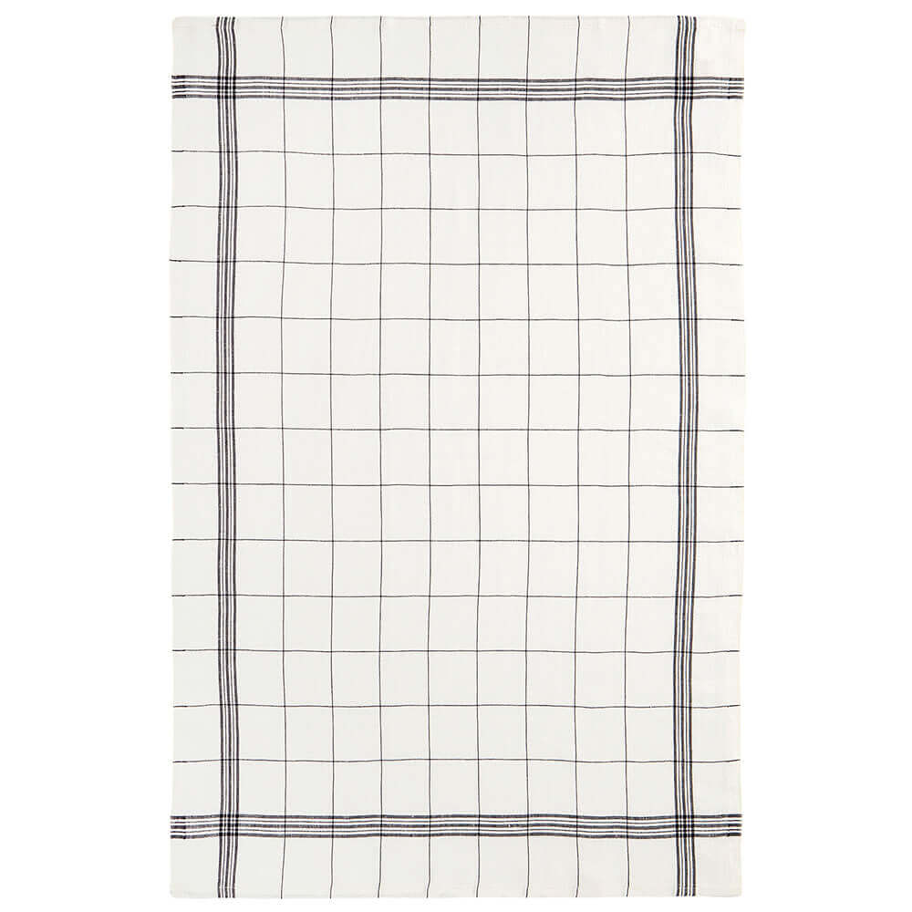 Torchon Bistrot Noir en lin - Charvet Editions