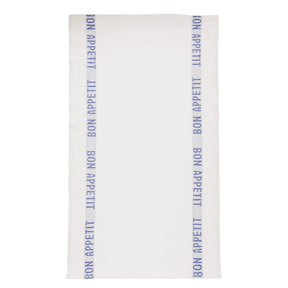 Torchon Bon Appétit Blanc et Bleu - Charvet Editions