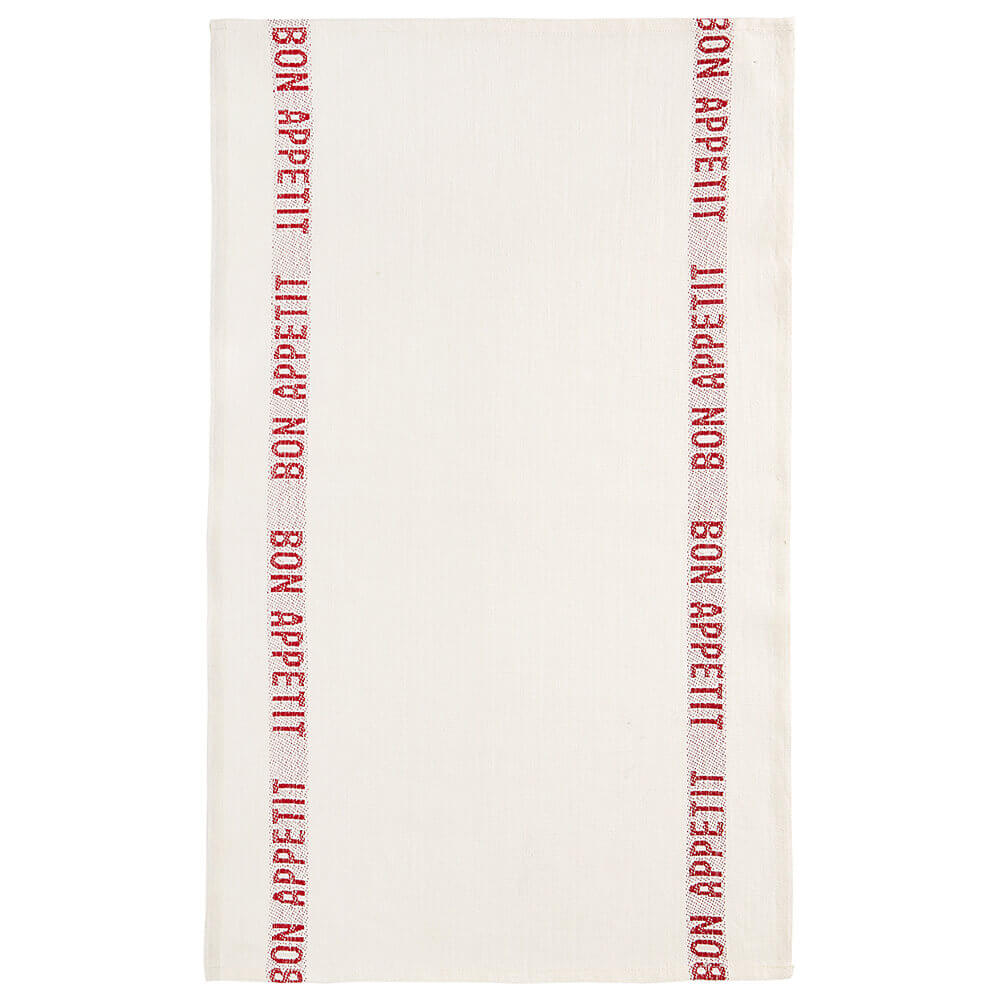 Torchon Bon Appétit Blanc et Rouge - Charvet Editions