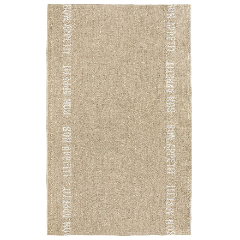 Torchon Bon Appétit Blanc et Lin - Charvet Editions