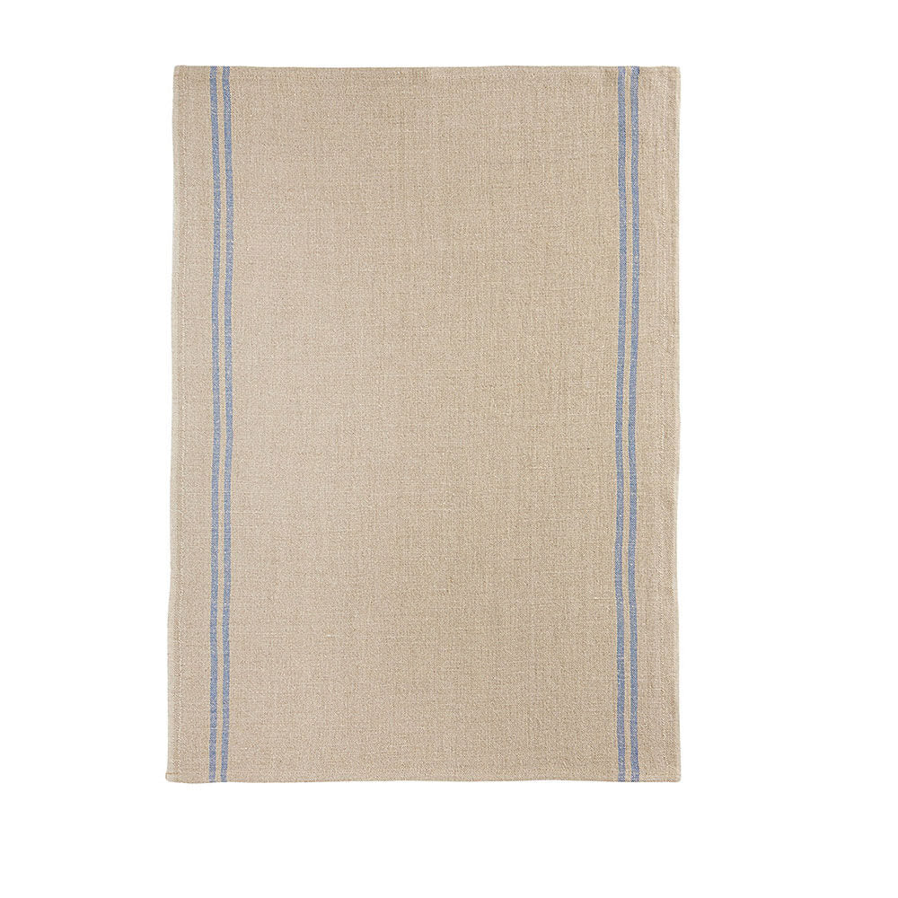 Torchon Lin Lavé Country 52x75cm Bleu - Charvet Editions