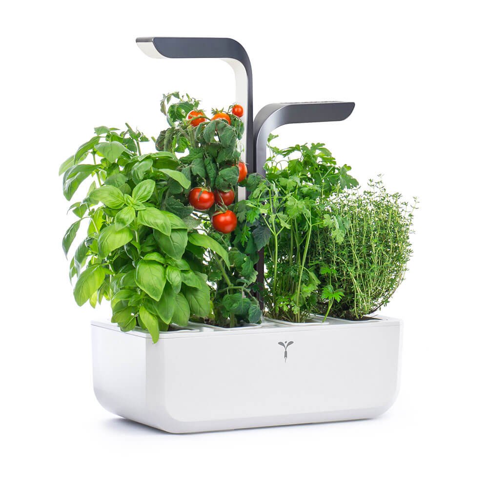 Potager d'intérieur Connect Infinity Grey avec 4 lingots OFFERTS vue de côté - VERITABLE