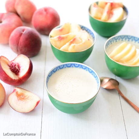 Panna Cotta aux pêches et à l'amande