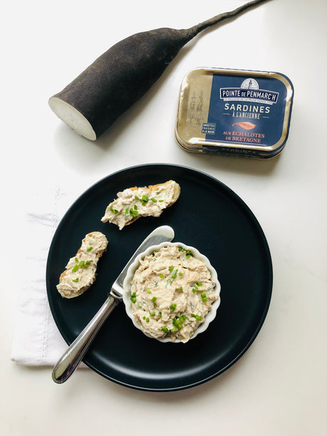 Rillettes de Sardines et radis noir