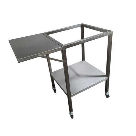 Barbecue Inox Charbon avec Chariot et Couvercle - PLANCHA TONIO pas cher