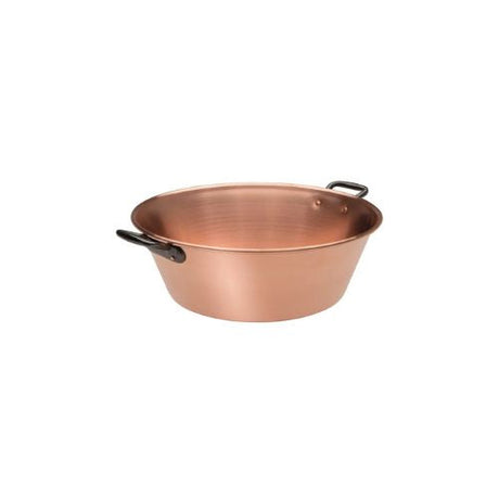 bassine à confiture avec fraise et pot de confiture