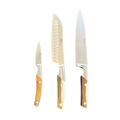 Coffret 3 couteaux de cuisine Le Thiers Pistachier - GOYON-CHAZEAU