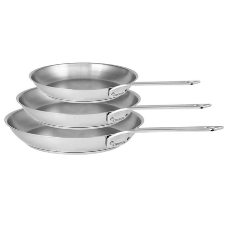 Lot poêles inox Cristel