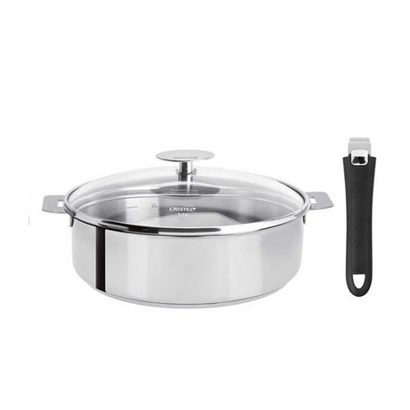 Ensemble Sauteuse Mutine 24 cm amovible avec 1 poignée et couvercle - CRISTEL