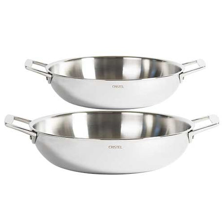 Lot de 2 Plats Sautoir Inox Castel'Pro - CRISTEL