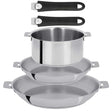 Lot 3 pièces inox Mutine avec 2 poignées OFFERTES - CRISTEL