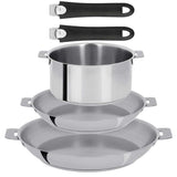 Lot 3 pièces inox Mutine avec 2 poignées OFFERTES - CRISTEL