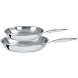 Lot de 2 Poêles inox Multiply CASTEL'PRO - CRISTEL