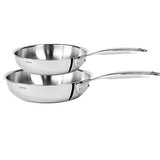 Lot de 2 Poêles Sautoir Inox Castel'Pro - CRISTEL en promotion