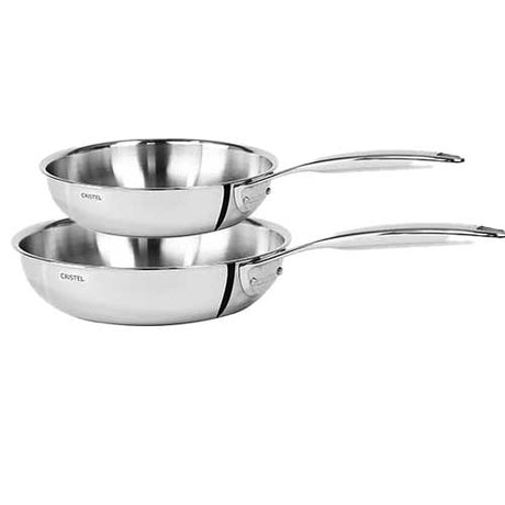Lot de 2 Poêles Sautoir Inox Castel'Pro - CRISTEL en promotion