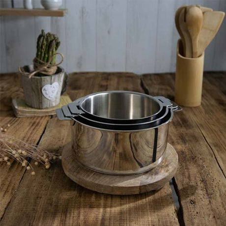 Lot de 3 Casseroles Mutine poignée amovible avec 1 poignée Zenith INCLUSE - CRISTEL