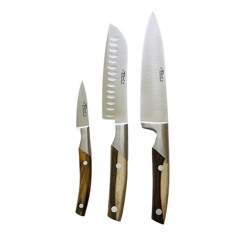 Lot de 3 couteaux de cuisine Le Thiers Pistachier - GOYON-CHAZEAU