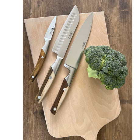 Coffret 3 couteaux de cuisine Le Thiers Pistachier - GOYON-CHAZEAU exclusif