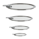 Lot 4 Casseroles STRATE + 2 Poignées Offertes + 4 Couvercles - CRISTEL