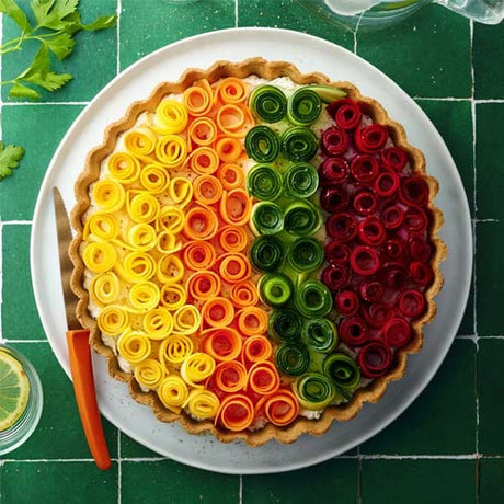 Tarte legumes avec Moule tarte cannelee Flexipan - DEMARLE