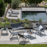 Ensemble table basse et 2 banquettes Gris - LAFUMA en promotion