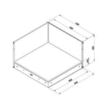 Plateau d'angle Module Noir et Inox - ENO