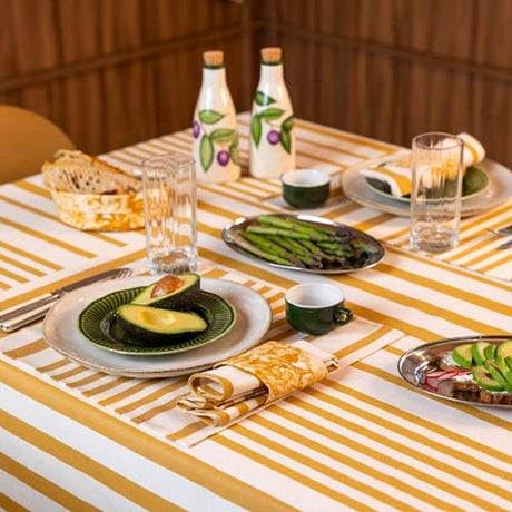 Toile enduite art de la table linge français adour curry - ARTIGA