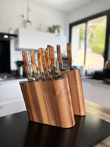 Bloc Aimanté 10 couteaux en bois - GOYON-CHAZEAU en noyer