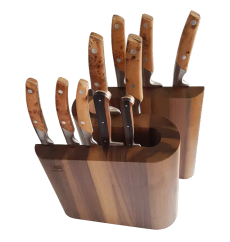 Bloc Aimanté 10 couteaux en bois - GOYON-CHAZEAU en promo