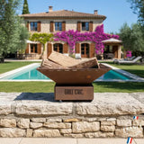 Bol à feu mini Cévenol Carré - Acier CORTEN - GRILL CHIC extérieur été