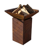 Bol à feu Cévenol Carré - Acier CORTEN - GRILL CHIC cuve carrée large