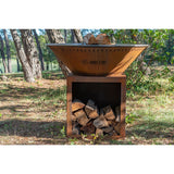 Brasero Classique 100x90cm CORTEN - GRILL CHIC vu de face