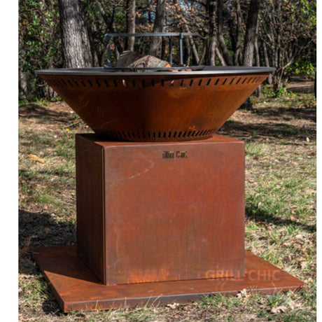 Brasero Festif CORTEN Double Cuve - GRILL CHIC