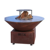 Brasero Mini Cévenol Rond - Acier CORTEN - GRILL CHIC taille moyenne