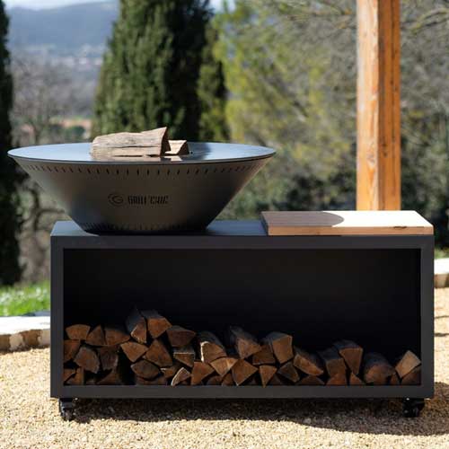 Brasero Traditionnel 100x90 cm ACIER Double Cuve - GRILL CHIC