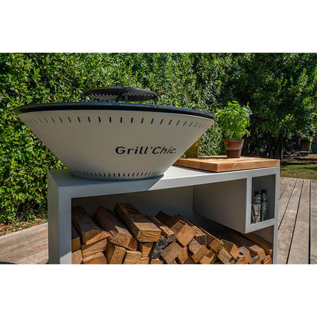 Brasero Traditionnel 100x90cm ALU gris soie - GRILL CHIC