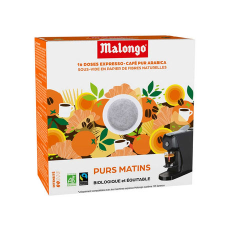 Dosettes de café Bio Purs Matins - Machine EOH - MALONGO